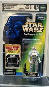 1998 STAR WARS POTF2 Freeze Frame AT-AT Driver AFA 85 Graded MOC NEW - Picture 1 of 12
