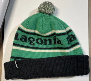 Patagonia Beanie Powder Town Pom Stripe Pattern 2016 Ski Winter One Size - Picture 1 of 9