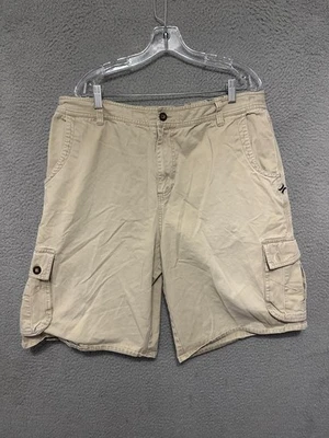 Hurley Cargo Shorts Mens Size 38 BeigeHeavy Cotton Y2K 90s Adult Cotton - Image 1 of 4