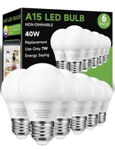 LED Refrigerator Light Bulb, 60 Watt Equivalent LED Appliance A15 Light Bulb ... - Picture 1 of 5