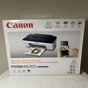 Canon Pixma MG-3022 All-In-One Inkjet Printer Mobile Device Wireless NEW In Box - Picture 1 of 7