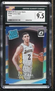 2017-18 Donruss Optic Rated Holo Silver Prizm Lonzo Ball CGC 9.5 Mint+ Rookie RC - Picture 1 of 3