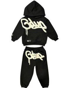 Geedup Kids Handstyle Tracksuit in Black and White (2023) - Picture 1 of 1