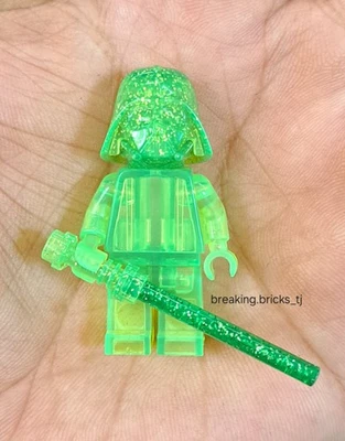 Lego StarWars Minifigure Prototype Darth Vader Transparent Glitter Green - RARE - Image 1 of 3