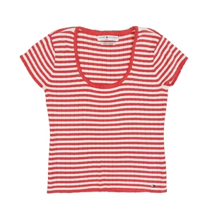 Vintage Y2K 00s Tommy Hilfiger Striped Ribbed Knit Top L Nautical Preppy Coastal - Picture 1 of 9