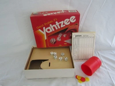 1982 Yahtzee Board Game w/Scorecard, Dice, & Chips Milton Bradley VTG (Complete) - Image 1 of 4