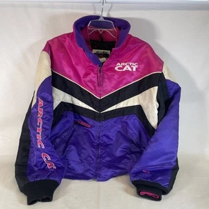 Vtg 2 In 1 Arctic Cat Jacket Womens Medium Purple Pink Snowmobile Lined-Read - Picture 1 of 15