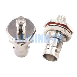 1x BNC Female to SMA Female O-Ring Bulkhead Panel Mount Coax Adapter Connector - Picture 1 of 5