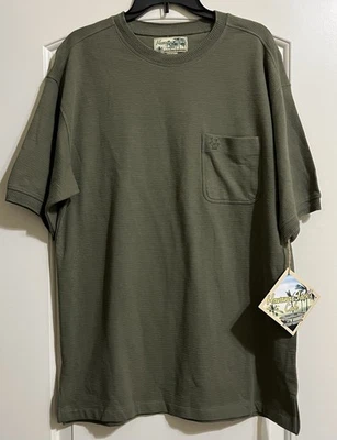 NWT Havana Jacks Cafe Men’s Olive Green Crewneck Tropical Breeze Wear T-Shirt M - Image 1 of 4
