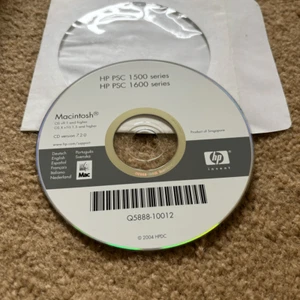 HP PSC 1500/1600 Macintosh Series Driver Disc Version 7.2 Q5888-10012 - Picture 1 of 2