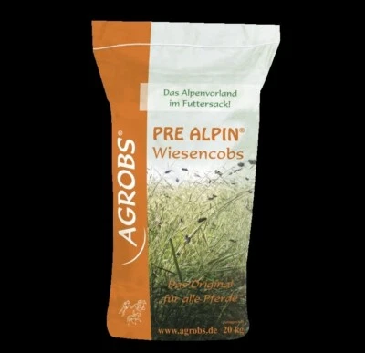 Agrobs PRE ALPIN WIESENcobs 20 kg Pferdefutter Heucobs Heuersatz Grundfutter - Bild 1 von 3