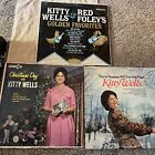 3 Kitty Wells Vinyl Records Christmas Day Stepping Heart Golden Favs DL4349