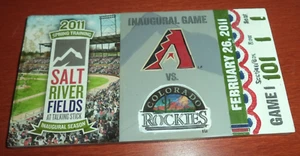 Boleto de cerámica del juego inaugural de los Arizona Diamondbacks Salt River Fields 2011 - Imagen 1 de 3