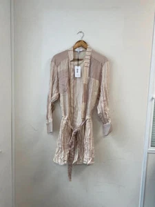 Reiss Striped Shirt Women Dress with Tags Size 16 - Picture 1 of 5