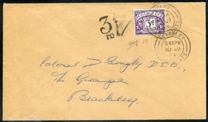 Gran Bretagna 1955 Elisabetta II - Segnatasse n. 39 - su busta (m243) - Imagen 1 de 3