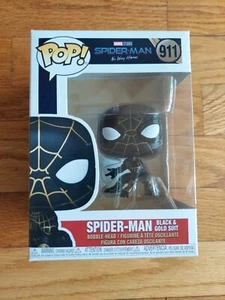 Funko Pop Marvel Spider-Man No Way Home #911 Black Gold Suit Vinyl Figure New - Picture 1 of 4