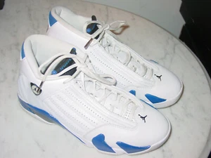 ¡Zapatos de baloncesto Nike Air Jordan 2020 retro 14 ""Hyper Royal"" blancos! Talla 8,5 - Imagen 1 de 12