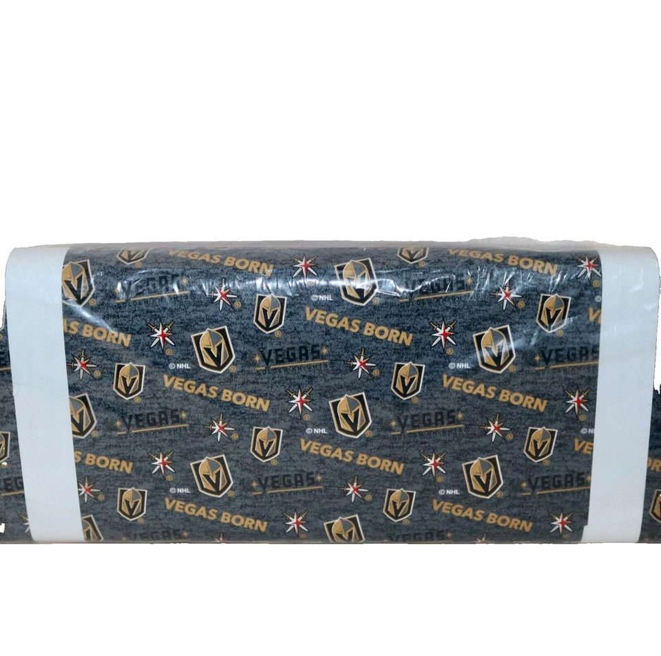 Vegas Golden Knights ~ Vegas Born Pattern NHL Cotton Fabric 1/4 Yard 9” X 44” - Image 1 of 4
