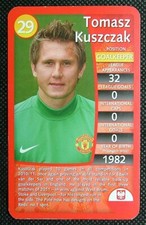 1 x card Top Trumps Football Manchester United 2012 Thomasz Kuszczak