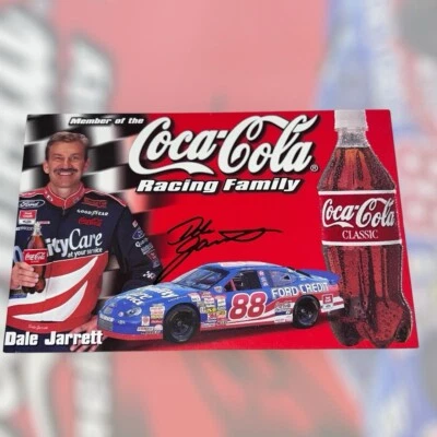 Dale Jarrett VINTAGE NASCAR HOFer autographed photo COCA COLA FAMILY 1999 - Image 1 of 2