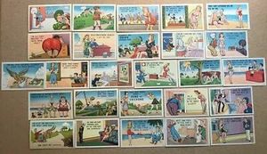 SEXY & RISQUE 1940's Linen COMIC Vintage POSTCARDS - 26 Dif. Unused - GREAT LOT! - Picture 1 of 8