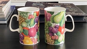 Vintage 1990s Dunoon Fruit Mugs Covent Garden Design by Caroline Bessey - Picture 1 of 11