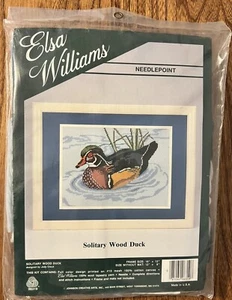 NOS Elsa Williams Needlepoint Kit 06319 SOLITARY WOOD DUCK Sealed - Picture 1 of 3
