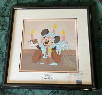 Happy Birthday Mickey, Signed By Voice Wayne Allwine Disney Sericel COA Ltd Edit - Image 1 of 4