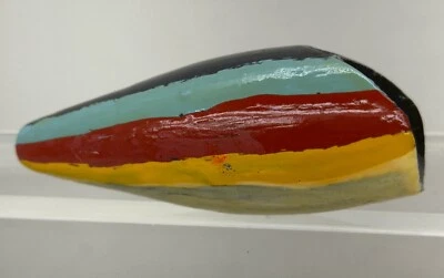 Vintage Handcrafted Wood Plug Fishing Lure Striped Vibrant Body 2.75” Pike RARE - Image 1 of 4