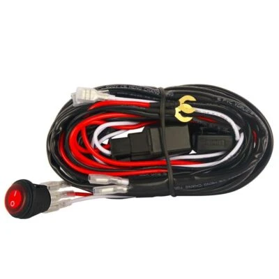 Juego de arnés de cableado 12V 40A interruptor de encendido y apagado relé todoterreno fusible barra de luz de trabajo LED Foto 1 de 4