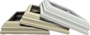 Vinyl PVC 4" x 4" Post Two-Piece Base Trim Skirt - Railing (3 colors) NEW! - Picture 1 of 8