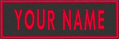 Custom Embroidered 5" x 4" Name Tag Sew Iron-On Patch Tactical Biker #2 - Image 1 of 4