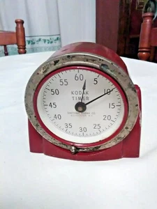 Reloj de trabajo raro vintage Eastman Kodak cuarto oscuro temporizador de película Art Deco - Imagen 1 de 5