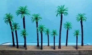 Model Coconut Palm Trees Multi Scale Use 12 Piece Assortment in 4 Sizes - Picture 1 of 1