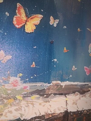 Window With butterfly’s   Print 12x16  Multi Color - Image 1 of 4