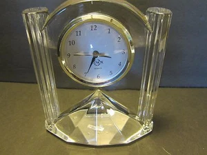 Vintage LENOX KRISTALL REGALUHR SCHWER BLEIKRISTALL GERMANY 70er Jahre 6,50" hoch - Bild 1 von 8