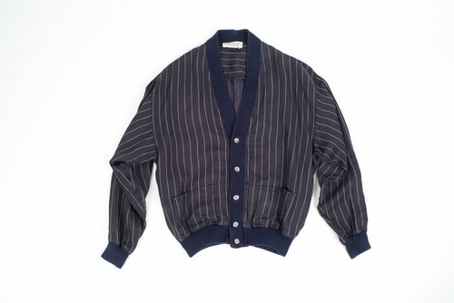 Givenchy Vintage Lino a Righe Collo a Y Uomo XL