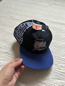 Vintage Tampa Bay Lightning Baseballmütze Größe L passend NHL Airhead Nadelpumpe neu mit Etikett - Bild 1 von 11