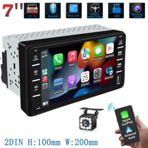 7'' 2 DIN Carplay Car Radio Stereo Head Unit For Toyota Camry HILUX RAV4 Hiace - Picture 1 of 15