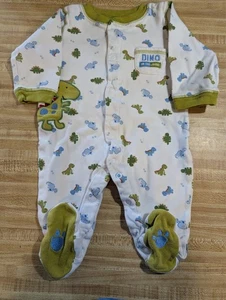 Pijama de dinosaurio 100% algodón Carter's Child of Mine bebé niño 3-6 meses - Imagen 1 de 3