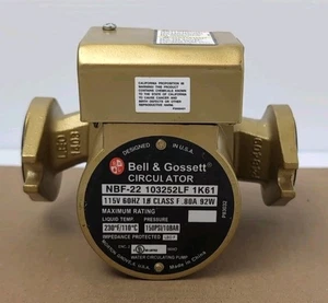 Bell & Gossett NBF-22 / 103252LF / Bronze Body Pump / 115 V / USED - Picture 1 of 8