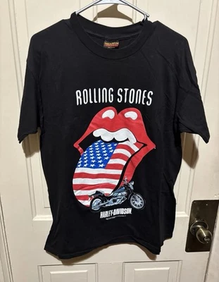 Camiseta De Colección Harley Davidson Rolling Stones 1994 Para Hombre L Brockum Hecha en EE. UU. Foto 1 de 4