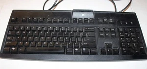 Cherry Keyboard Smart Card Reader USB Black RS 6700 Tested - Picture 1 of 2