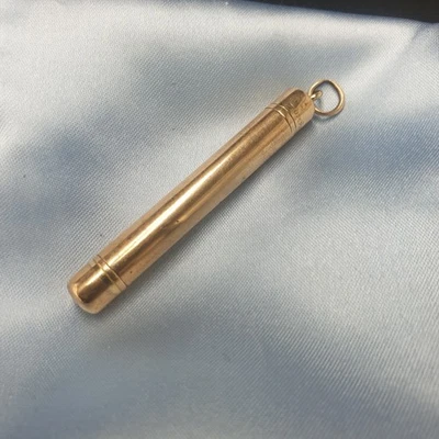 Pendentif ancien Porte-mines rétractable Châtelaine Métal doré Murat - Photo 1/4