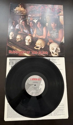 Exodus Pleasures of the Flesh black vinyl LP Combat Records 1987 Foto 1 de 4