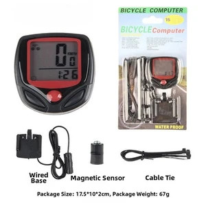 Black Waterproof Bicycle Computer with Speedometer Odometer and 15 Functions - Picture 1 of 5