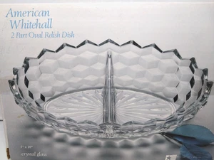 American Whitehall Indiana Glass Oval Relish Dish - Picture 1 of 6