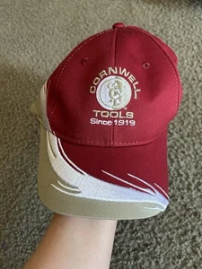 Cornwell Tools Vintage Red, White & Gold Hat Cap - Picture 1 of 5