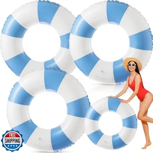 Foilswirl 3 piezas 47,24 pulgadas anillo de natación jumbo piscina flotadores anillos de piscina a rayas - Imagen 1 de 5