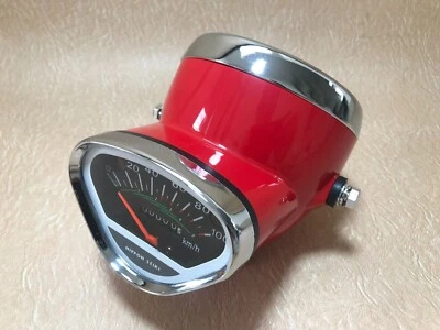 Juego de faros velocímetro Honda SS50 CL50 CL65 CL90 CD70 S90 SL90 CS90 CD50 rojo. Foto 1 de 4